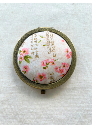 Miroir compact en tissu traditionnel coréen