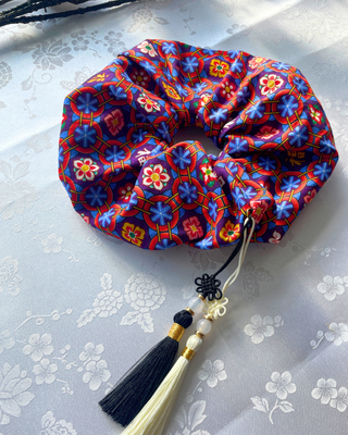 Chouchou coréen fait main double pendentif