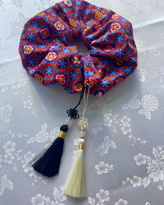 Chouchou coréen fait main double pendentif