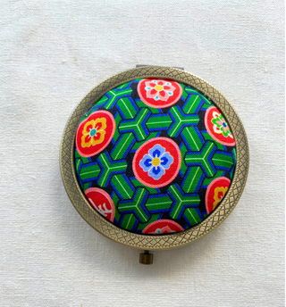 Miroir compact en tissu traditionnel coréen
