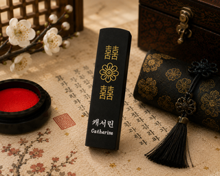 Tampon Coréen Personnalisé en Hangul | Dojang Gravé sur Pierre