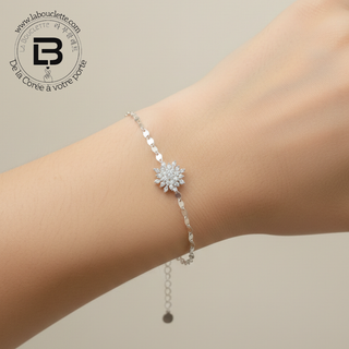 Bracelet argent 925 Flocon de neige