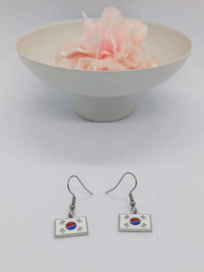 Boucles d'oreilles drapeau Corée du Sud - La Bouclette