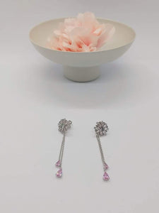 Boucles d'oreilles Fleur coréenne Mugunghwa - La Bouclette