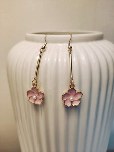 Boucles d'oreilles fleur rose - La Bouclette