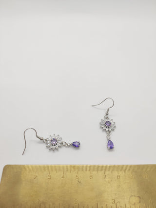 Boucles d'oreilles soleil violet - La Bouclette