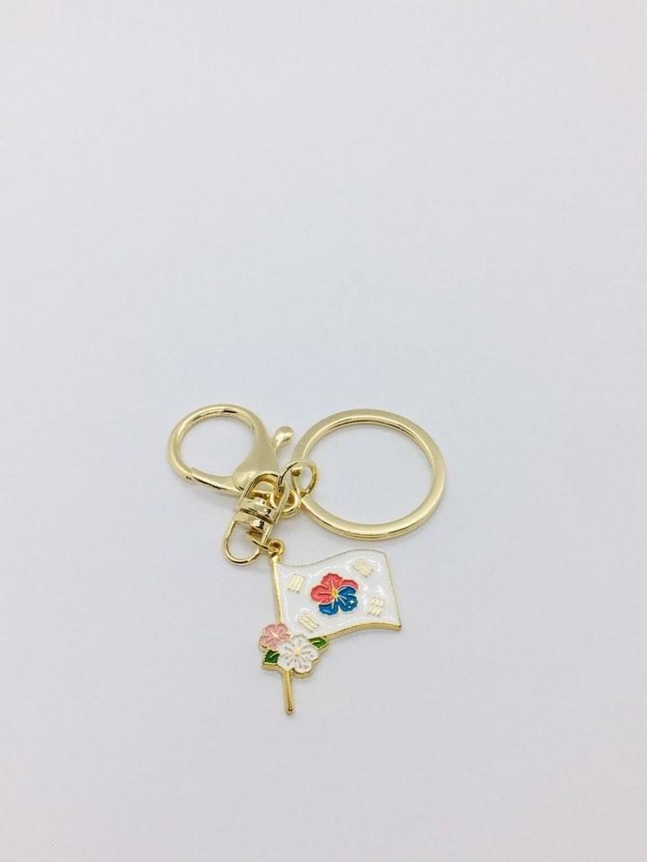Porte-clés drapeau et fleur coréennne - La Bouclette