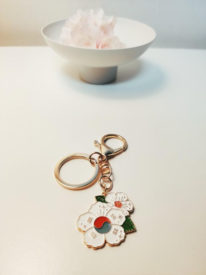 Porte-clés fleur coréenne - La Bouclette